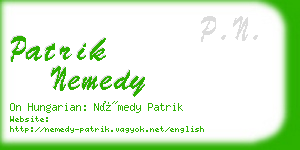 patrik nemedy business card